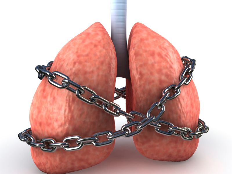 COPD drückt die Lungen ab ...
