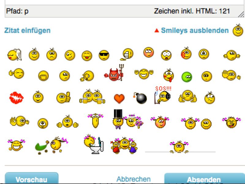 Smileys und Emoticons