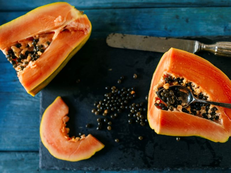 Papaya ist Obst mit sehr wenig Fruchtzucker