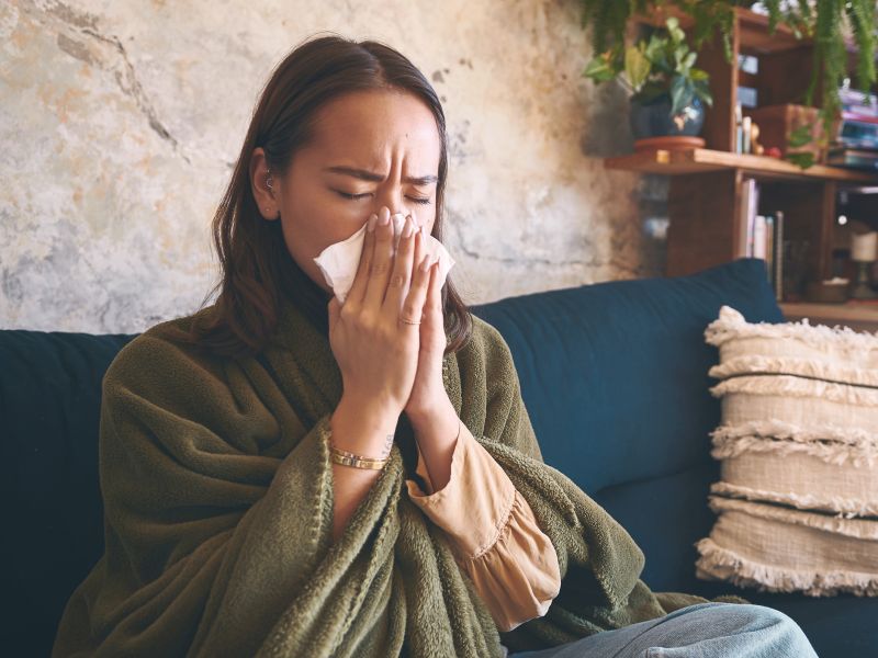 Auch für eine normale Funktion des Immunsystems ist Vitamin D wichtig. Durch einen Mangel sind die Abwehrkräfte geschwächt, was sich durch eine höhere Infektanfälligkeit äußert. Infektanfälligkeit als Symptom von Vitamin-D-Mangel