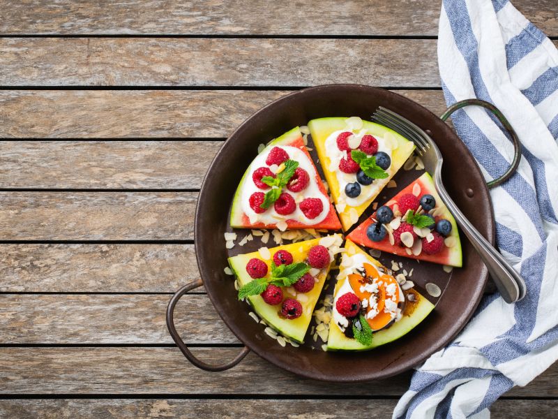 Süße Wassermelonen-Pizza