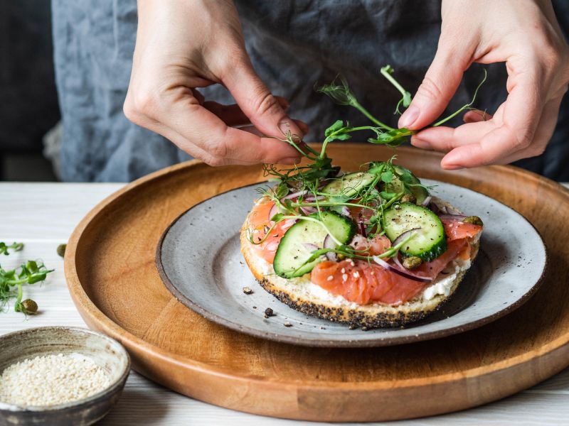 Vollkornbrot mit Lachs