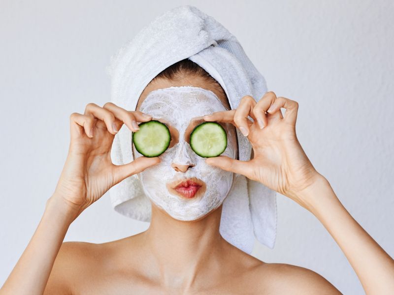 Gesichtsmaske mit Gurken selber machen