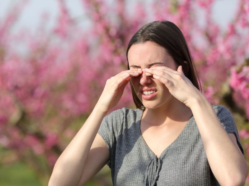 Juckende Augen durch Allergien