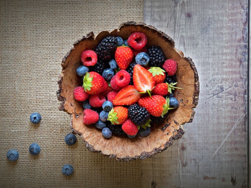 Zahnverfärbung durch rote Beeren