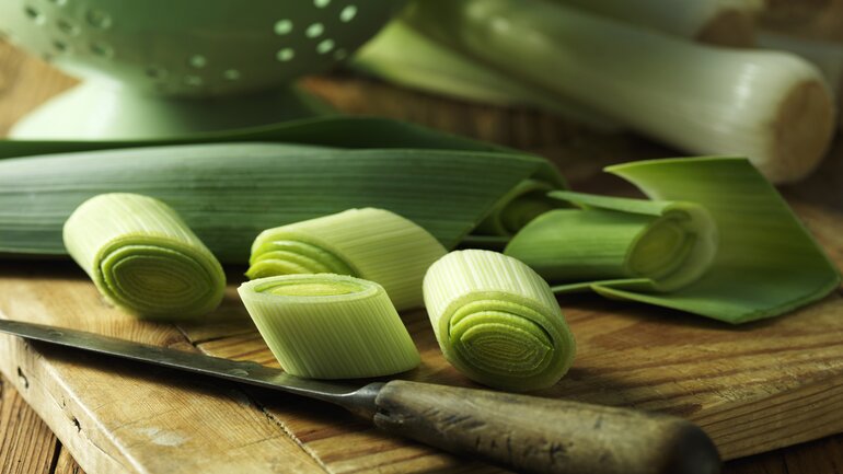 Lauch (Porree) ist blähendes Lebensmittel