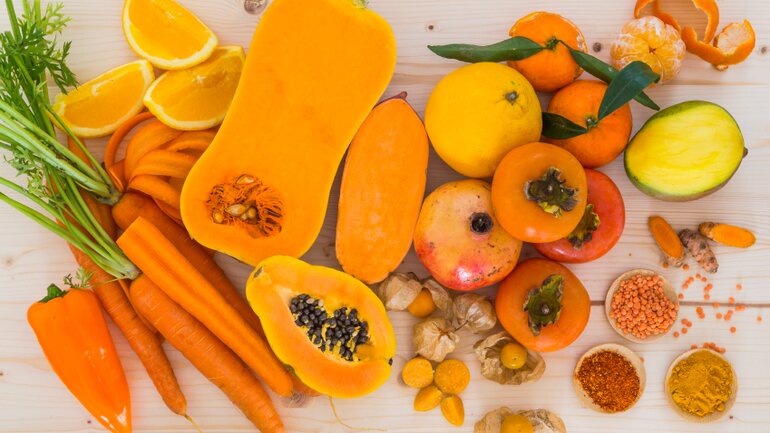 Obst und Gemüse satt