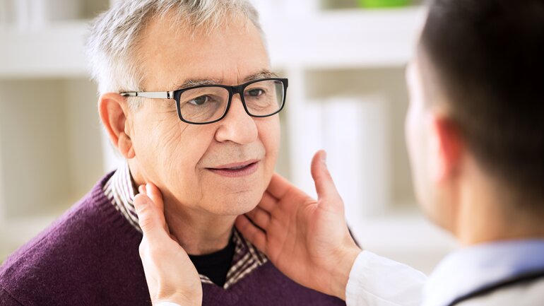 Geschwollene Lymphknoten bei Kehlkopfkrebs