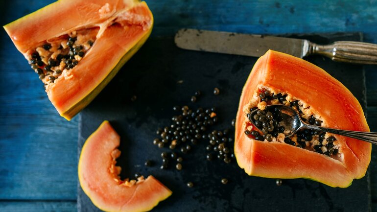 Papaya ist Obst mit sehr wenig Fruchtzucker