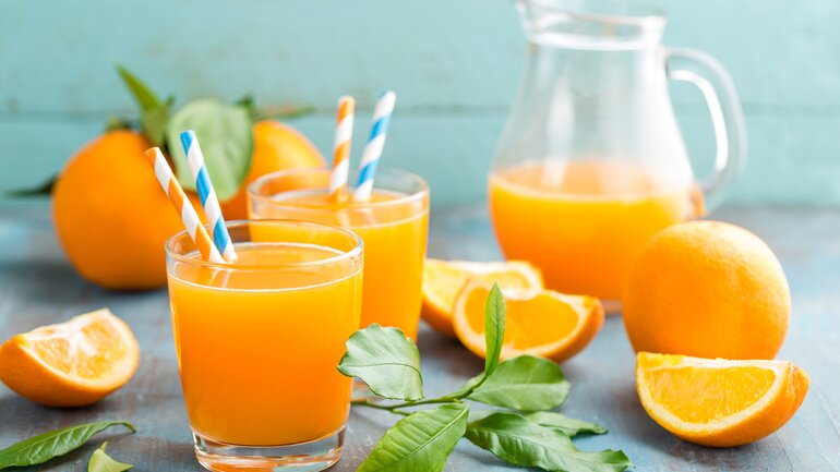 Fruchtsaft liefert wenige Purine